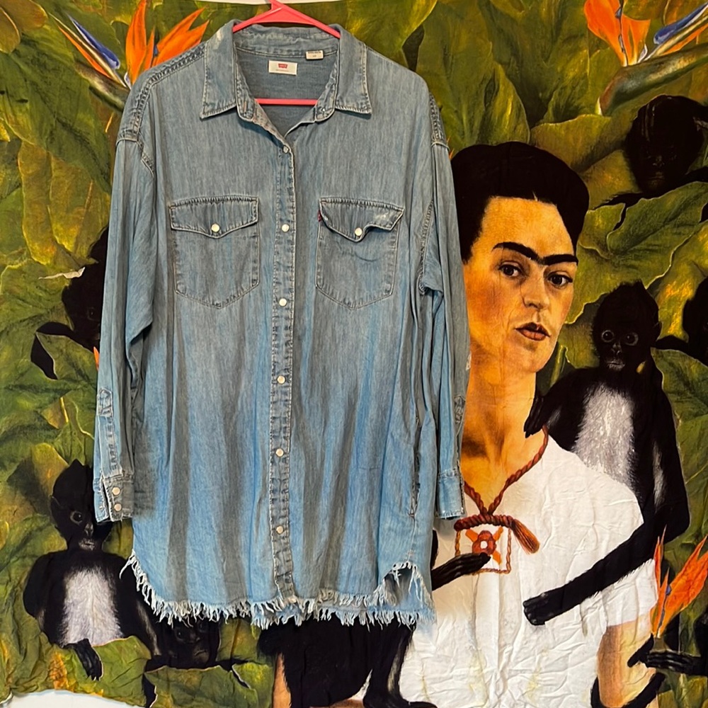 Levi’s top. Gently used women’s size large but feels like xl